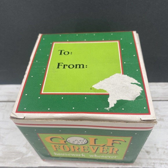 Vintage Golf Forever Housework Work Whenever Ceramic Porcelain Coffee Tea Mug - Picture 6 of 12